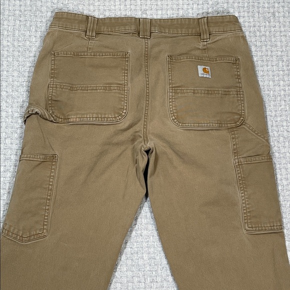 Women’s Carhartt Tan Lightweight Original Fit Cargo Work Pants Size 8Tall - Picture 6 of 16